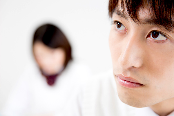 受験に向かう真剣な眼差し